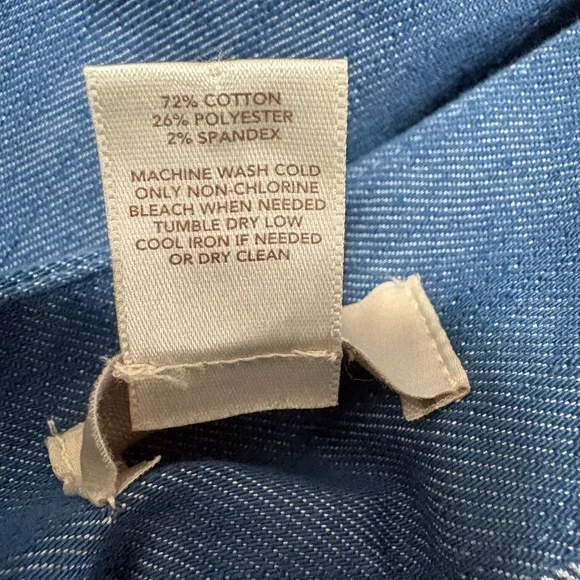 LOFT Blue Petite Tie-Waist Pants Size 4 Petite - Picture 6 of 6